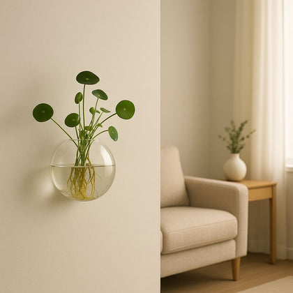 Vaso Vidro Redondo Parede Suspenso