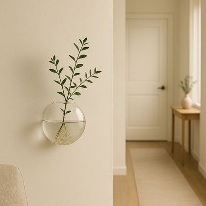 Vaso Vidro Redondo Parede Suspenso