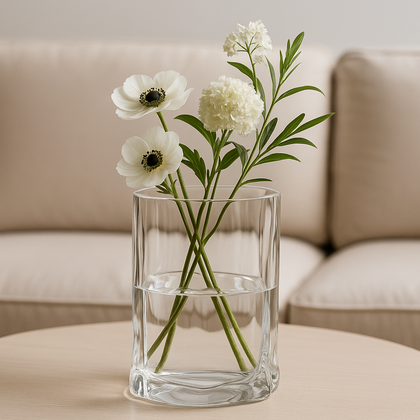 Vaso De Vidro Moderno - Modelo Transparente